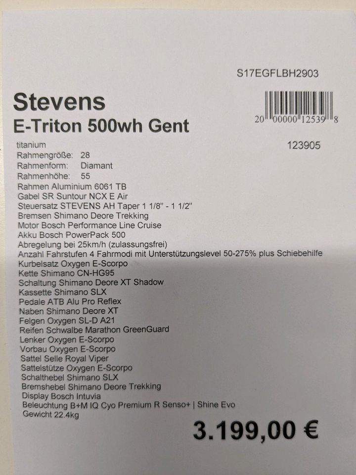 Stevens E-Triton 500wh Gent in Brühl