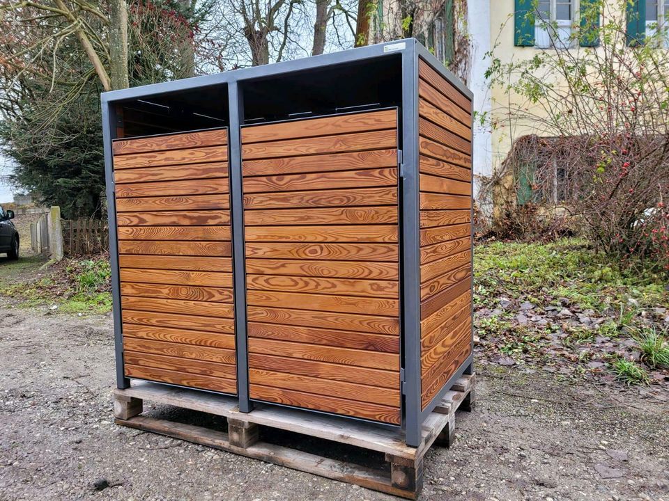 Mülltonnenbox Holz 2er Mülltonnenverkleidung in Odelzhausen