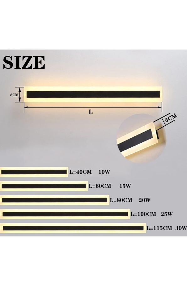 Aussenleuchten aus Acryl,24W 80CM LED Lange Außenlampe in Wuppertal