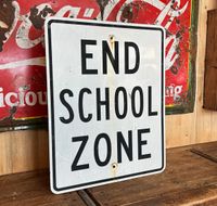 ORIG USA XL END SCHOOL ZONE SCHILD US SCHOOL BUS SCHULE US DINER Nordrhein-Westfalen - Hamm Vorschau