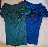 2 Stück Amisu Shirts Wasserfall Ausschnitt blau und grün Nordrhein-Westfalen - Bornheim Vorschau