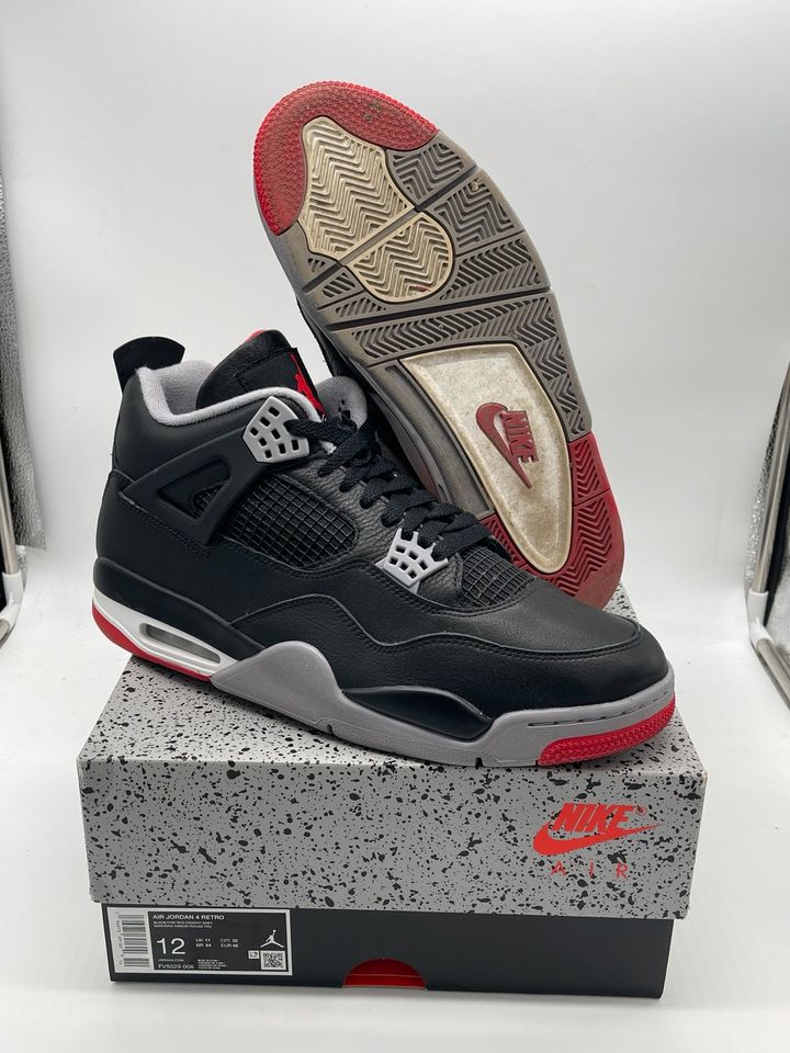 Nike Air Jordan Retro 4 Bred Reimagined US 12 EU 46 in Berlin