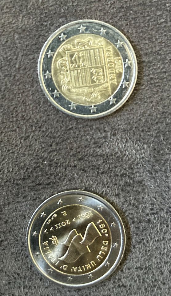 Zwei Euro Stücke in Bremerhaven