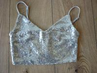 Trägershirt Bustier mit Pailetten XS Hessen - Ebsdorfergrund Vorschau