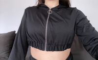 Schwarze Stoff Jacke Crop Schnitt Nordrhein-Westfalen - Brüggen Vorschau