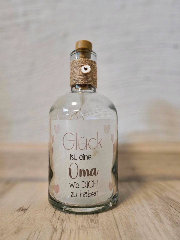Flaschenlicht Oma Großeltern Familie Muttertag Geschenk Deko in Olpe