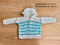 Häkel-Strick-Jacke handmade Handarbeit Gr. 92 Weiß Blau Bayern - Gundelsheim Vorschau