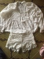 Coachella Embroidered Damen crop top 34 spitze Bluse Shorts S Nordrhein-Westfalen - Lohmar Vorschau