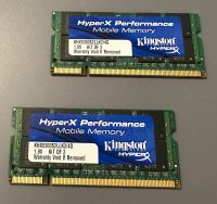 2x2GB PC2-5300 CL4 SODIMM Kit KHX5300S2LLK2/4G Brandenburg - Müncheberg Vorschau