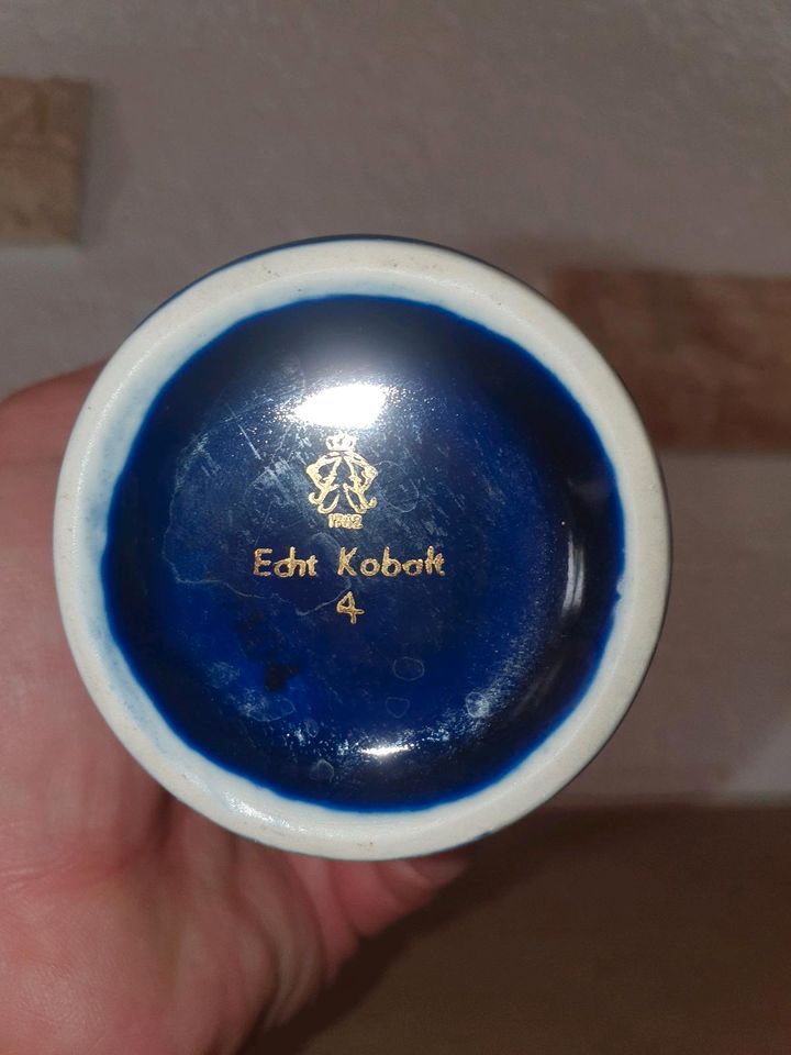 Vase echt Kobalt 1960er Jahre in Bad Friedrichshall