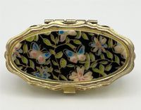 Vintage Pillendose Schmuckbox Schmetterling Blumen Gold Schatulle Schwerin - Altstadt Vorschau