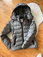 Moncler Daunenjacke Damen Silber grau schwarz Gr 1 36 S Bayern - Prien Vorschau