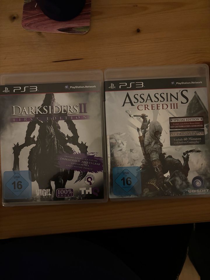 Darksiders 2 und assassins creed 3 für ps3 5€ pro spiel in Heidelberg