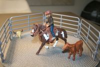 Schleich Pferd Team roping mit Cowboy 41418 Farm world Rodeo Baden-Württemberg - Rutesheim   Vorschau