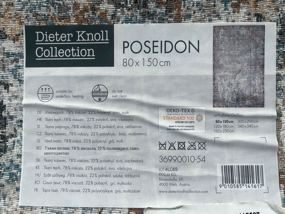 Dieter Knoll WEBTEPPICH Poseidon 80/150 cm Poseidon in Aarbergen