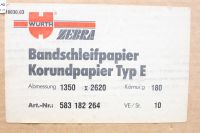 Würth Zebra Bandschleifpapier, Schleifpapier  Art. 583182264 Nordrhein-Westfalen - Hövelhof Vorschau