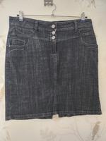 Jeansrock schwarz Größe 44/Größe 16 Bayern - Gilching Vorschau