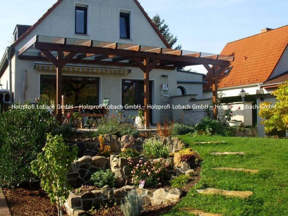 Terrassenüberdachung Schiebetür Holzdach Überdachung Holz in Grevenbroich