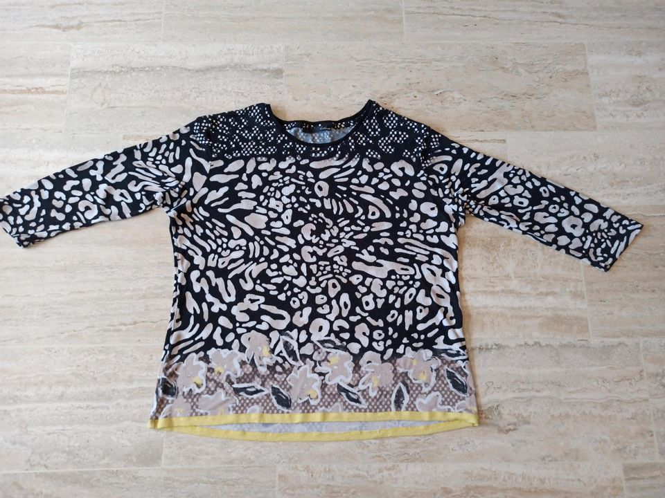 Feinstrick Pullover Shirt 42 XL Bonita LeComte gelb in Albachten