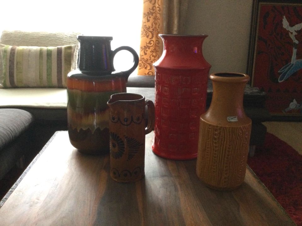 große RETRO Bodenvase Vase Keramik MID CENTURY Vintage FAT Lava in Gerolsheim