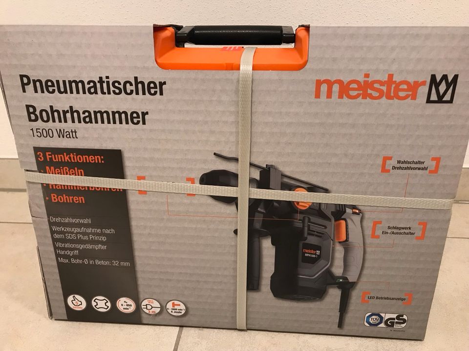 Meister Pneumatischer Bohrhammer 1500 Watt, MPH1500-1 in Lenting