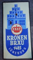 Emaillewerbeschild, Emailleschild, Kronen - Bräu Lüneburg alt Niedersachsen - Hagenburg Vorschau