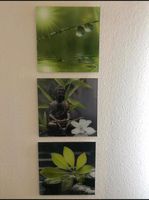 3-teilig Wandbild Trio Buddha, Zen, Wellness grün, Glasbild Baden-Württemberg - Rheinstetten Vorschau