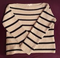 Süßer Pullover H&M XS gesteift weiß creme dunkelblau marine Niedersachsen - Hambergen Vorschau