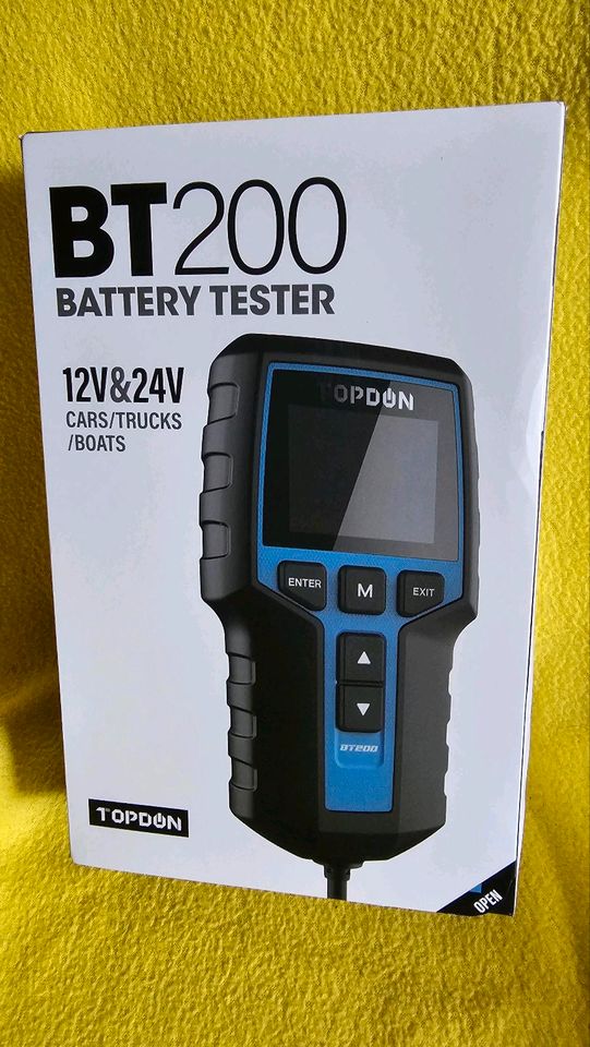 TOPDON BT200 12/24V Auto Batterietester KFZ Battery Tester AKKU