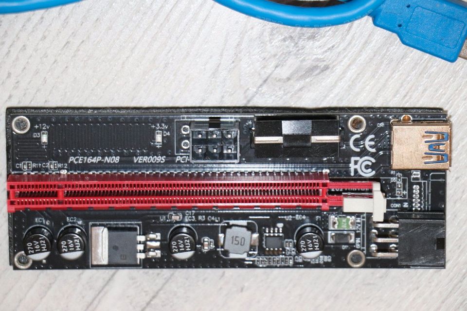 6x Pci-E Riser-Karte PCIE Ver009S Extender Riser Adapterkarte in Essen