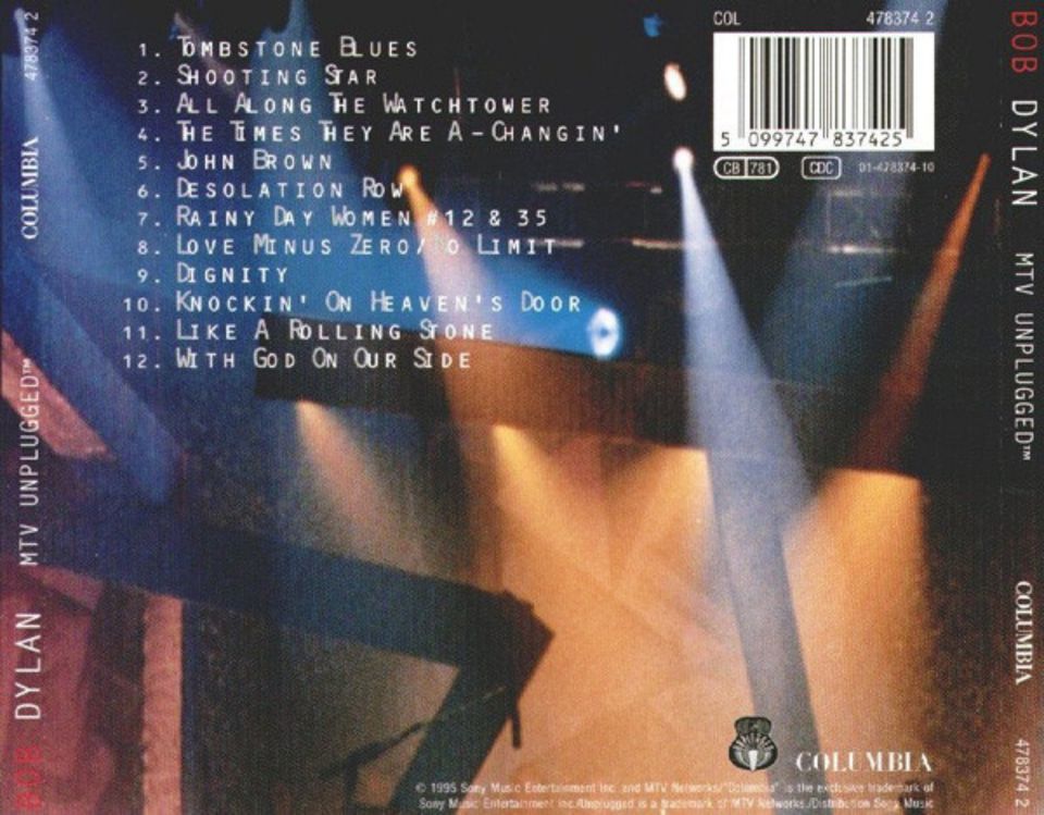 ☀️ CD 1995 Super Oldie ☀️ BOB DYLAN ☀️ MTV Unplugged ☀️ Columbia in Bottrop