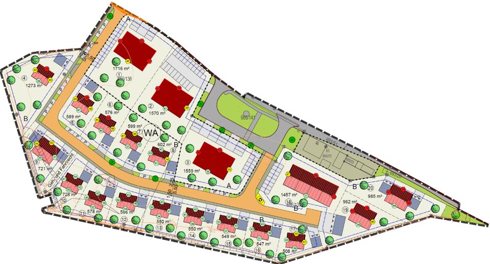 Voll erschlossenes Wohngrundstück mit einer Fläche von ca. 582 m² in Bodenwöhr