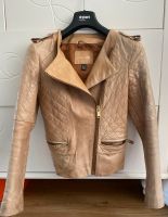 Mango Lederjacke SX braun Creme Düsseldorf - Heerdt Vorschau