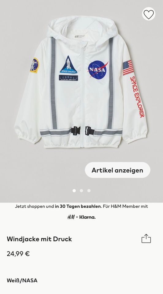 Übergangsjacke NASA Gr. 98/104 **NEU** in Wirges  