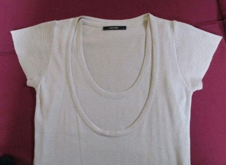 Top + Shirt Strick beige Gr. S Damen Vero Moda Twin Set 1/2 Arm in Beverungen