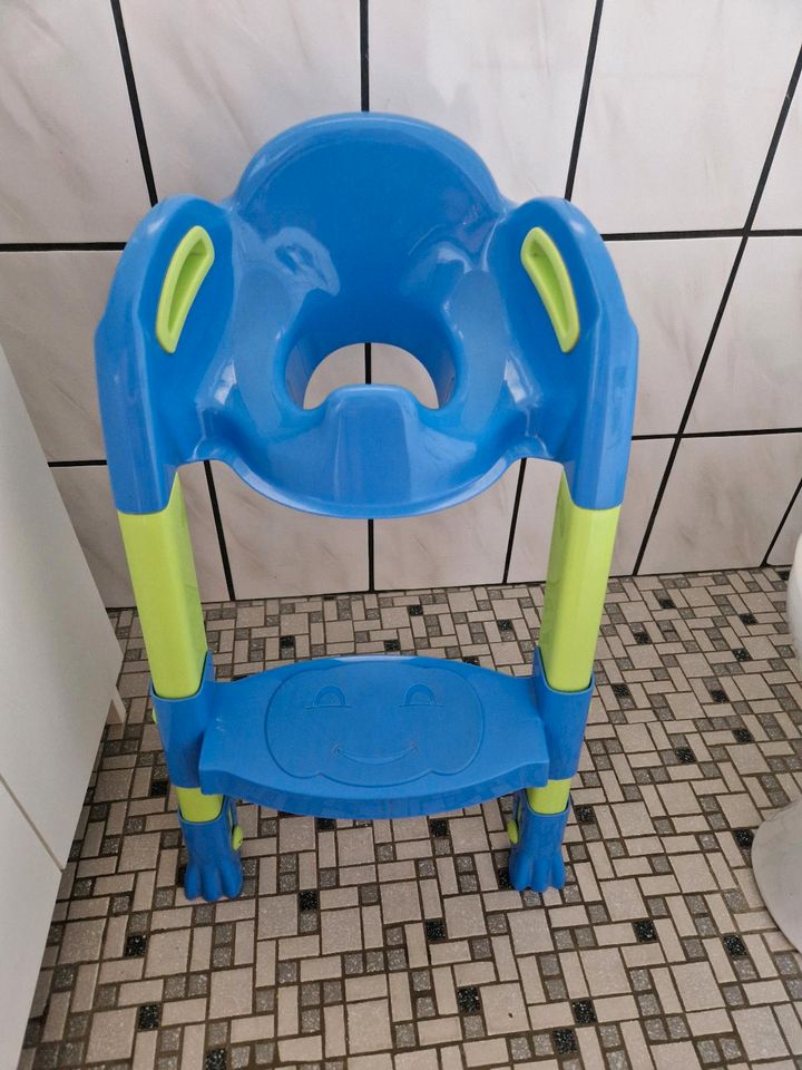 Toilettensitz/ Toilettentrainer höhenverstellbar in Blau/Grün in Vechelde