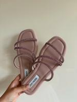 Sandalen pink glitzer Steve Madden Sommersandalen Flats Hessen - Bad Nauheim Vorschau