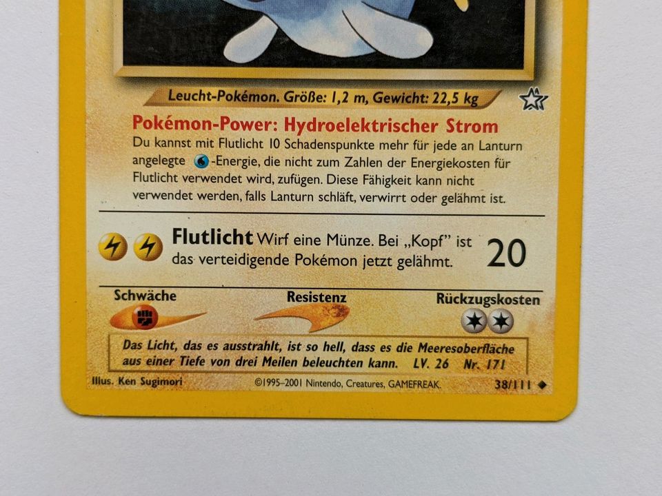 Alte Pokémonkarte Neo Genesis - Lanturn - uncommon in Berlin