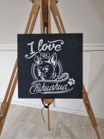 Holzschild Holzbild schwarz "I love my Chihuahua" Nordrhein-Westfalen - Dinslaken Vorschau