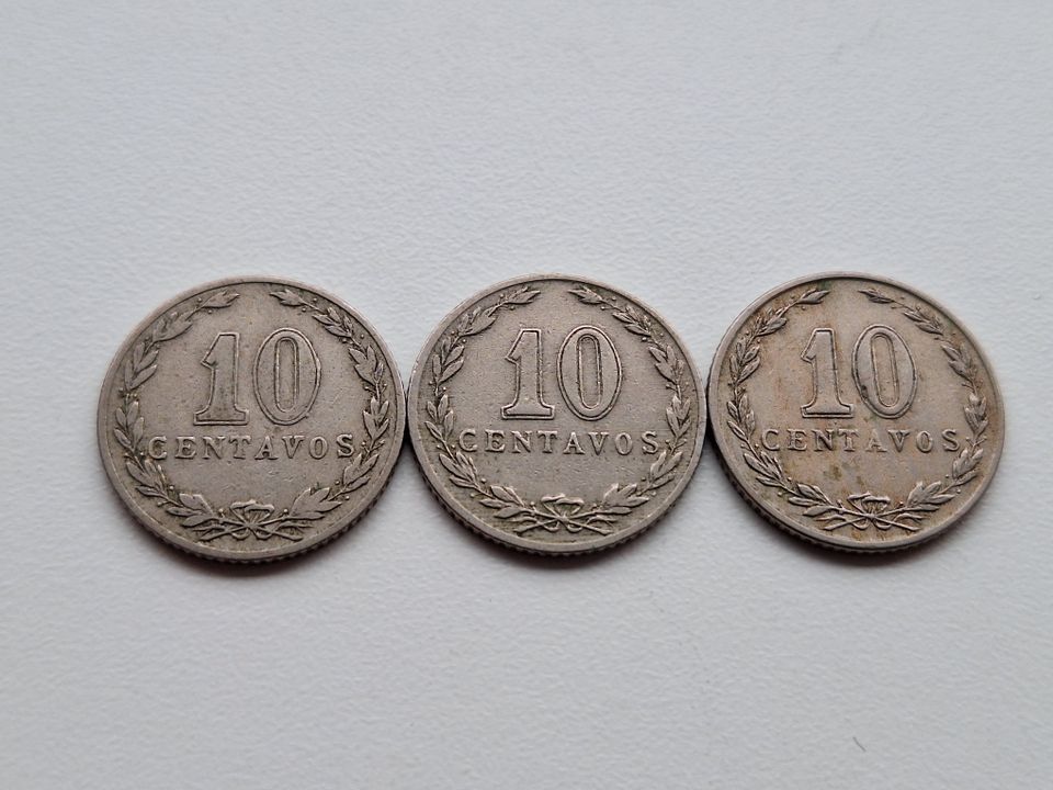 Argentinien 10 Centavos 1914 RAR 1918 1921 Münze Konvolut in Zweibrücken