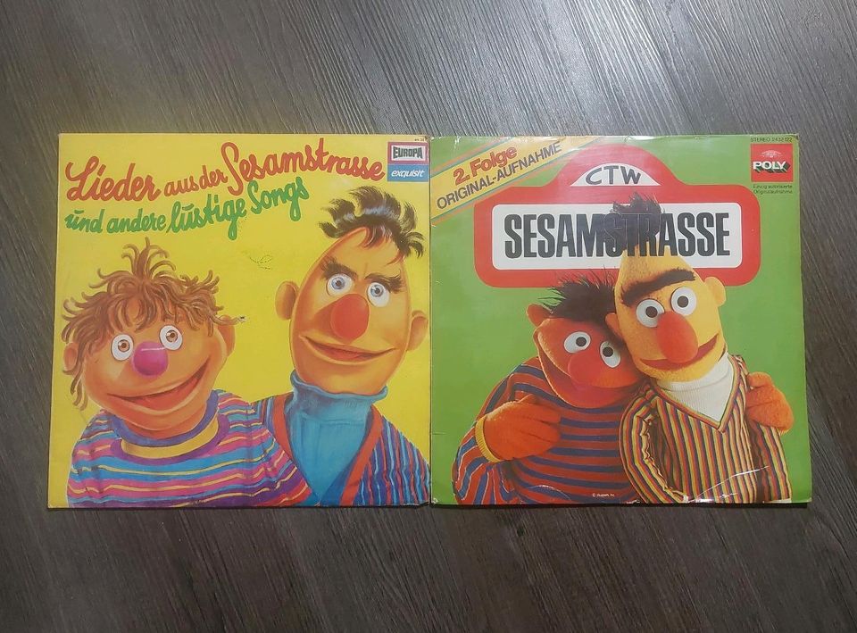 Vintage 70er Jahre 2x Original Sesamstrasse Vinyl Schallplatten in Aachen