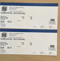 2x Hannover 96 - Holstein Kiel Tickets/ Karten Schleswig-Holstein - Kiel Vorschau