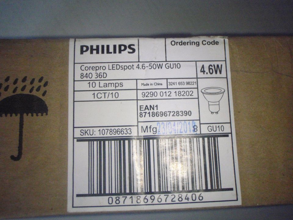 12 Philips Corepro LED spot 4,6-50W Gu 10 in Bad Arolsen