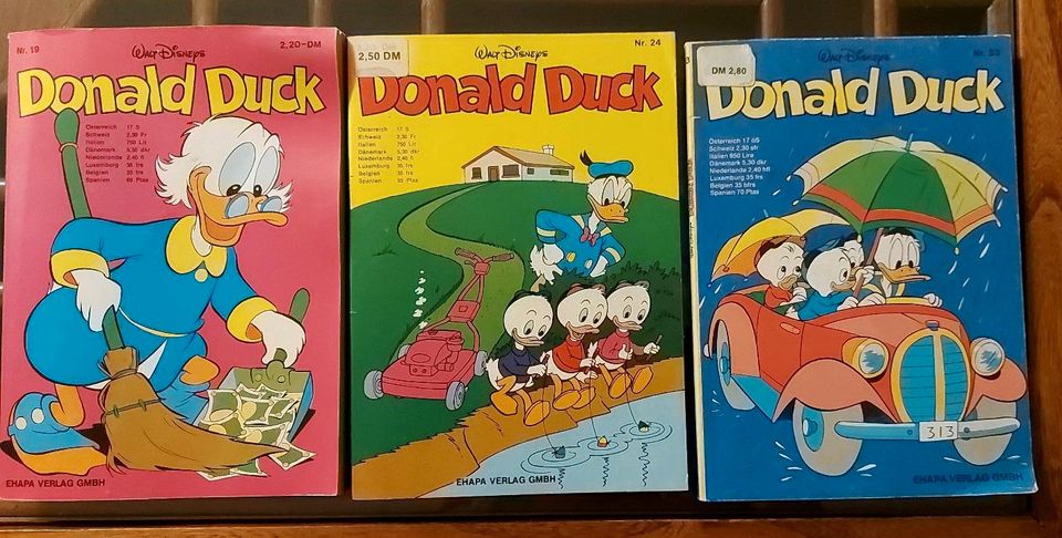 Walt Disney Donald Duck 70er Jahre,Nr,19,24,33,65,71,EhapaVerlag in Heidelberg