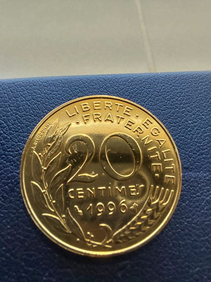 Münze, Frankreich, Marianne, 20 Centimes, 1996, Paris ,Umlaufmünz in Hamburg