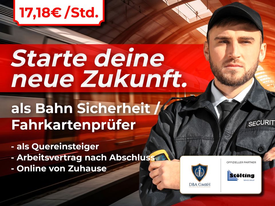 17,18€ / Std. + Zulagen❗ | Bahnsicherheit  | Fahrkarten Kontrolleur  | Quereinsteiger | Köln Kalk | Security Job | Wachdienst | Sicherheit | Vollzeit | REF: ST465 in Köln