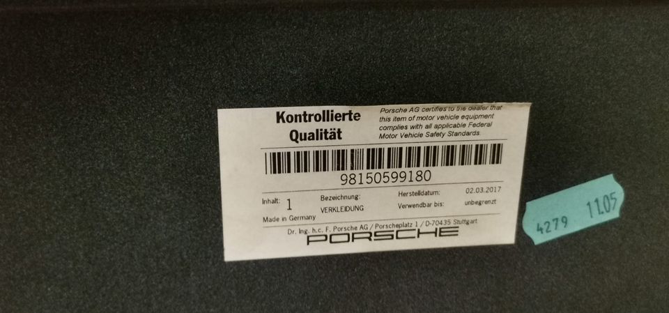 Porsche 981 Cayman Stoßstange hinten in Meuspath