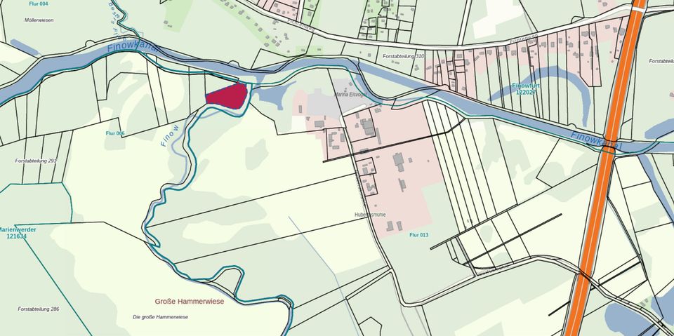 Waldfläche bei Marienwerder, Landkreis Barnim im Land Brandenburg in