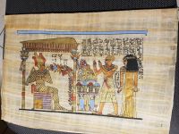 Altes Originalbild Papyrus Ägypten Goldmalerei Zertifikat Baden-Württemberg - Bempflingen Vorschau