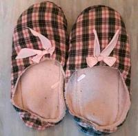 Hausschuhe - Rosa-schwarz kariert - Mit Schleife - 39-41 - H&M Bayern - Augsburg Vorschau